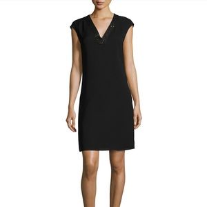 Lafayette 148 black, XL, Jolet cap sleeve dress,
